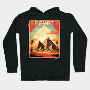 Egypt Pyramids of Giza Vintage Poster Travel Tourism Hoodie